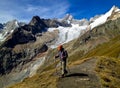 Alps Backpacking Royalty Free Stock Photo