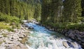 Alps beautiful mountain waterfall Krimml (Austria, Tirol) Royalty Free Stock Photo