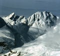 Alps in Eastern Tyrol with a disappearing cloud