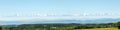 The Alps faraway, german Black forest in the front, Panorama Royalty Free Stock Photo