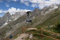The Alps, France-Italy border, 29 July 2017 - Skyway cable car r