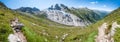 Alps, France (Pateau du Trient) - Panorama Royalty Free Stock Photo