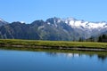 The Alps-Lake in the landscape at Latschenalm, Zillertal Arena, Austria