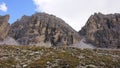 Alps landscape in the italy. Italian dolomites. Trekking Royalty Free Stock Photo