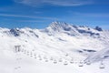 Alps landscape with ski lift, Tignes, France Royalty Free Stock Photo