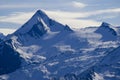 Alps mountain in austria in winter Royalty Free Stock Photo