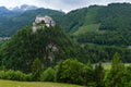 Alps mountain castle summer view Royalty Free Stock Photo