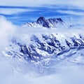 Alps mountain with clouds, Switzerland. Royalty Free Stock Photo