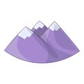 Alps mountain icon, cartoon style