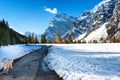 Alps mountain landscape in the late autumn season. Snow fall early winter and late autumn Royalty Free Stock Photo