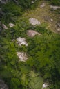 Alps mountain meadow tranquil summer view. Mountain valley village landscape summer. Mountain village view. Village in mountains. Royalty Free Stock Photo