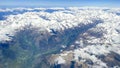 Alps mountainrange from above Royalty Free Stock Photo