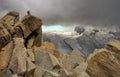 Alps Mountains and Gorner Glacier in the background, landmark attraction in Switzerland