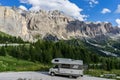 Motorhome vacantion in Alps mountains