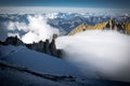 Alps mountains range summits glacier landscape, Mont Blanc massif Royalty Free Stock Photo