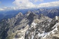 Alps mountains view from the top of Zugspitze, Germany