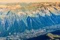 The Alps over Chamonix Royalty Free Stock Photo