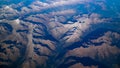 Alps from plane window