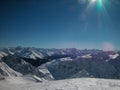 The Alps seen from Davos, Switzerland Royalty Free Stock Photo