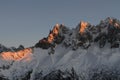 Alps in sunset