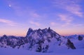 Alps sunset at Aiguille du Midi