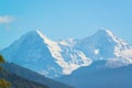 Alps and Thun lake near Spiez Royalty Free Stock Photo