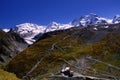 Alps to South-East from Schwarzsee near Matterhorn (Switzerland)