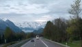 Alps view in the German-Austrian border Royalty Free Stock Photo