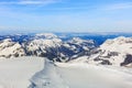 The Alps, view from the top of Mt. Titlis in Switzerland