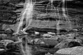 Alps waterfall 2 Black White