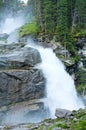 Alps waterfall summer view Royalty Free Stock Photo