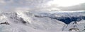 Alps Winter Panorama Royalty Free Stock Photo