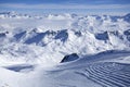 Alps Winter Panorama Royalty Free Stock Photo