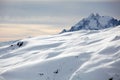 Alps Winter Panorama from the peak Royalty Free Stock Photo