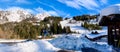 Alps in winter, Ski resort Nassfeld - Mountains Alps, Austria Royalty Free Stock Photo