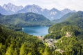 Alpsee lake and Hohenschwangau, Germany Royalty Free Stock Photo