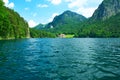 Alpsee lake at Hohenschwangau near Munich in Bavaria Royalty Free Stock Photo