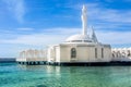 Alrahmah floating mosque with sea in foreground, Jeddah