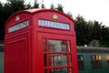 Alresford, UK - Jan 28 2017: Vintage British telephone box and r Royalty Free Stock Photo