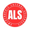 ALS amyotrophic lateral sclerosis disease symbol icon