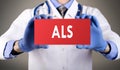 ALS amyotrophic lateral sclerosis Royalty Free Stock Photo