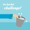 ALS ice bucket challenge card flat design Royalty Free Stock Photo