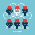 Als ice bucket challenge concept illustration Royalty Free Stock Photo