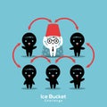 Als ice bucket challenge concept illustration