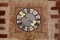 Alsace clock of Hunawihr Royalty Free Stock Photo