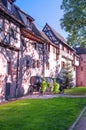 Alsace street with trees Royalty Free Stock Photo