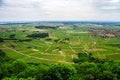 Alsace view from the top of hill Royalty Free Stock Photo