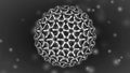 Greyscale Virus Detail with Depth of Field Effect - 3D Illustration