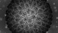 Greyscale Virus Detail with Depth of Field Effect - 3D Illustration