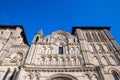 Main facade of the Eglise Abbatiale Sainte Croix in Bordeaux, France. Royalty Free Stock Photo